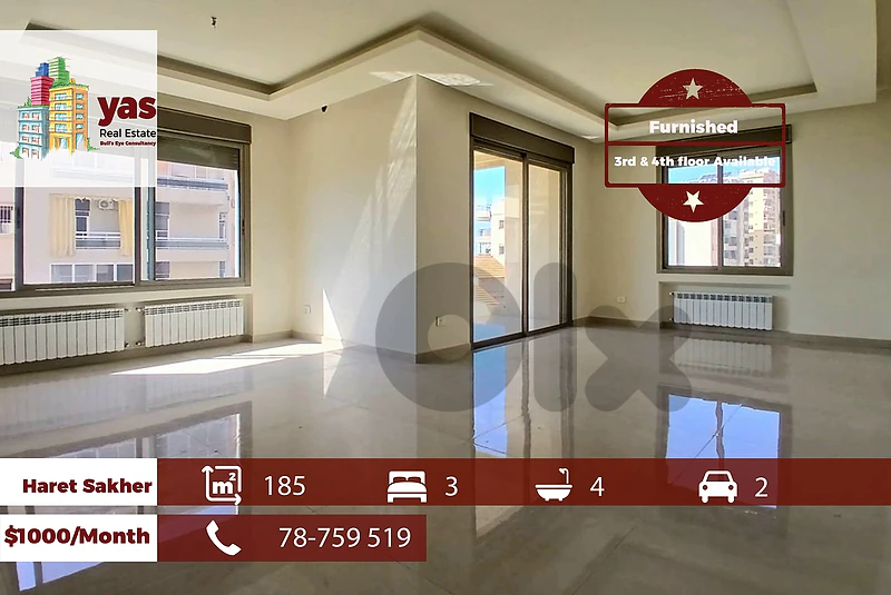 Haret Sakher 185m2 | Equipped | Rent | Excellent Condition | IV