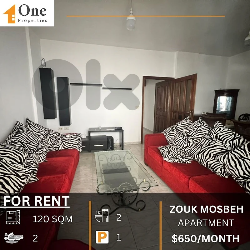 APARTMENT FOR RENT IN ZOUK MOSBEH