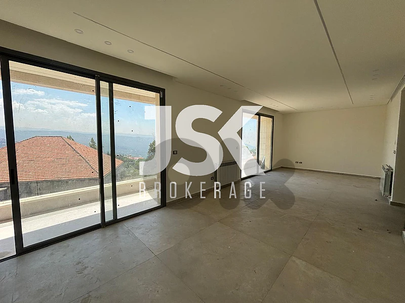 L22689 Brand New Apartment with Open View For Sale in Baabdat