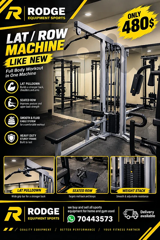 Lat/row machine like new very good quality