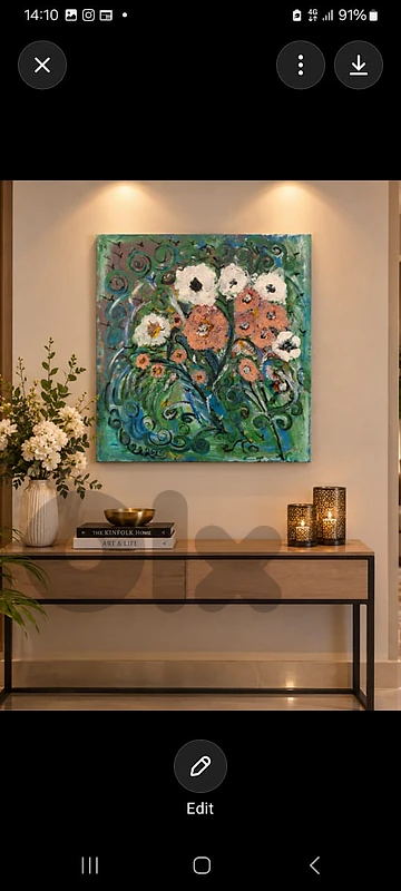 رسم زيتي نافر بسعرى مغري 80$