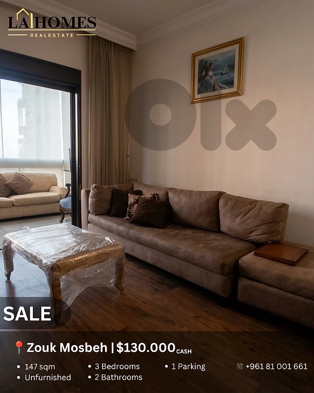 apartment for sale in zouk mosbeh شقة للبيع في ذوق مصبح