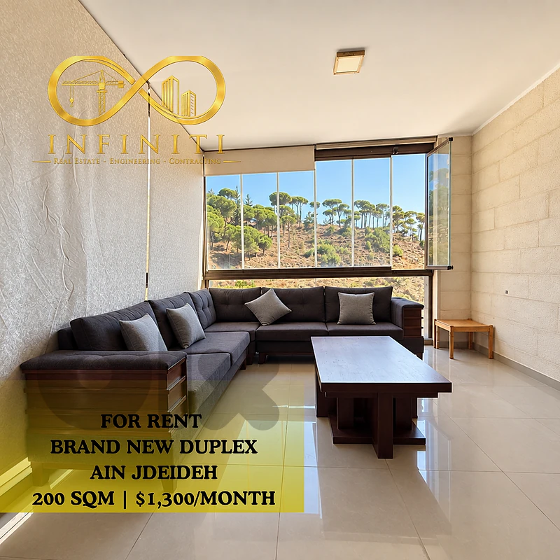 Brand New 200 SQM Duplex for Rent in Ain Jdeideh, Aley | Mountain View