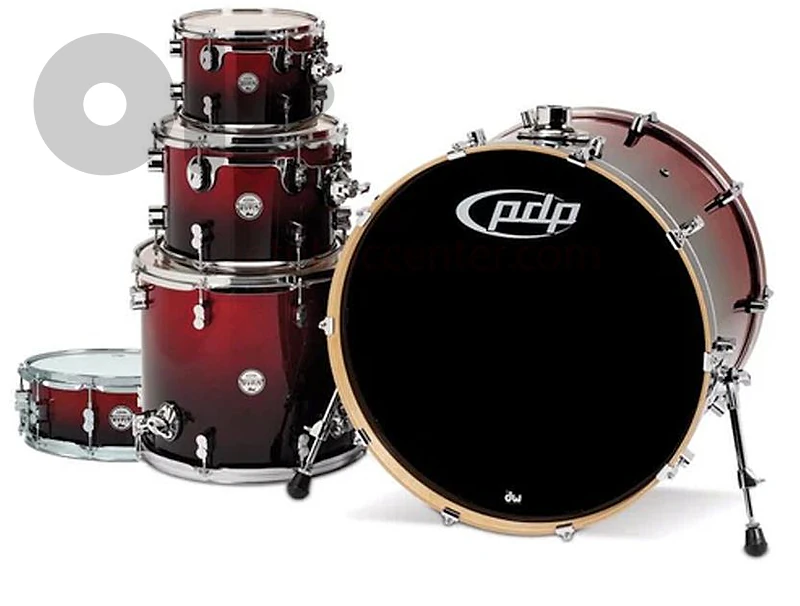 PDP Concept Maple 5-Piece Shell Pack 22", Red-to-Black Fade