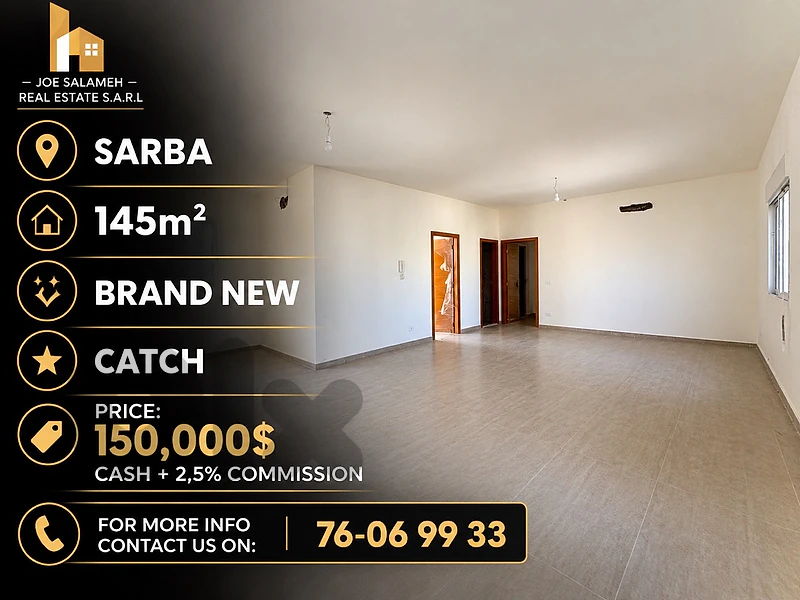Apartment for sale in Sarba 150m2 Brand New 150,000$cash