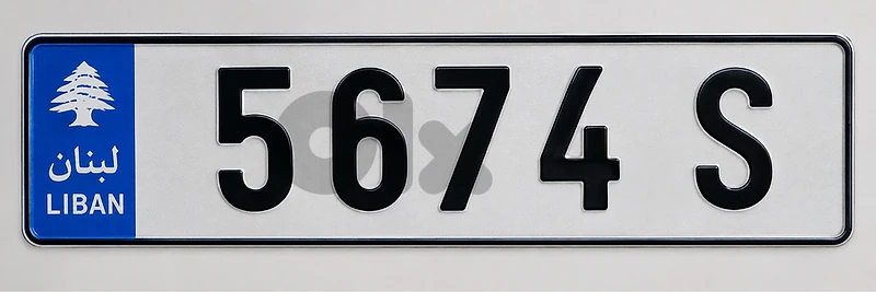 S 5674. special car plate for sale