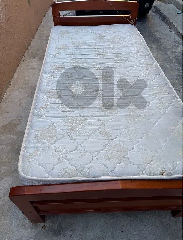 Bed with mattress