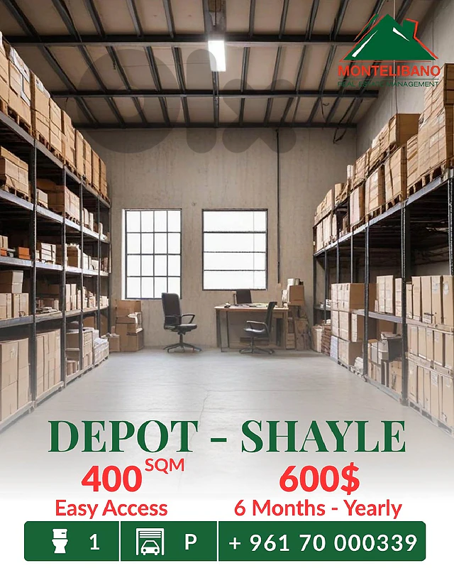 400 sqm Depot For Rent in Shayle سهيلة with Easy Access