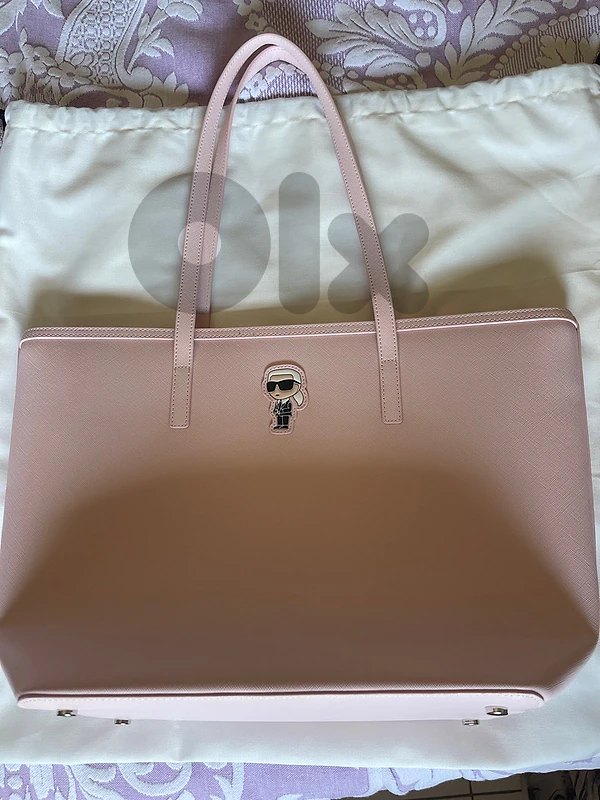 ORIGINAL KARL LAGERFIELD PINK LARGE TOTE BAG