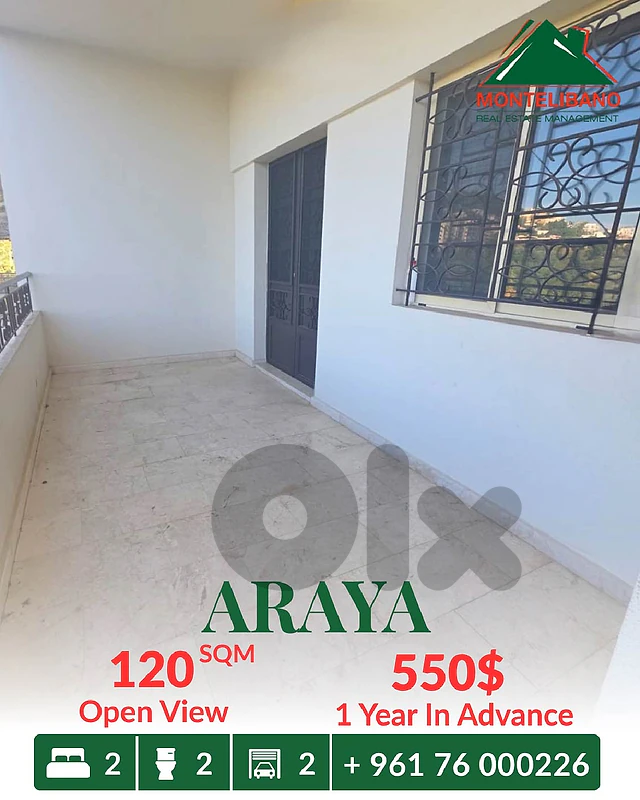 120 sqm Apartment For Rent in Araya عاريا with Open View