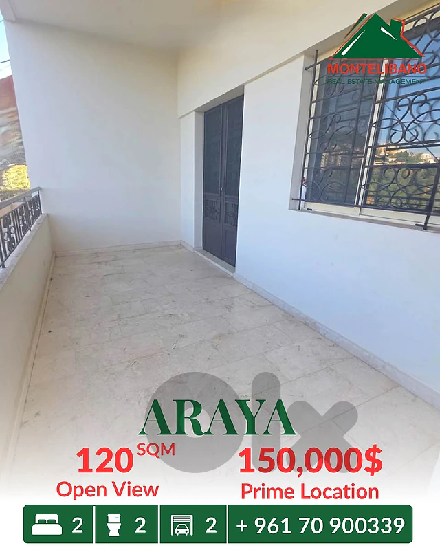 120 sqm Apartment For Sale in Araya عاريا with Open View