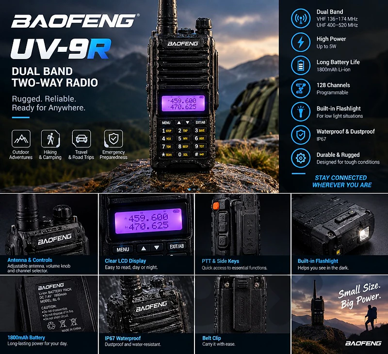 Beofeng uv9r Walkie talkie