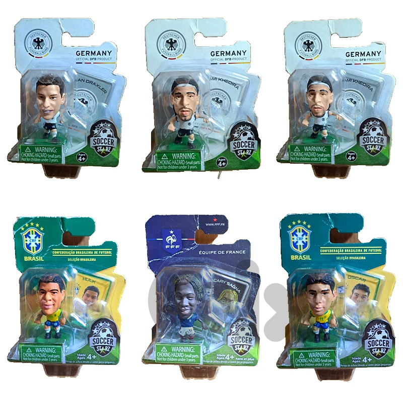 Famous football players figures , all new , not opened