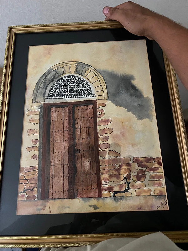 لوحة تابلو رسم painture يدوي عربية ممضية اصلي مميزة جداا الوان روعة