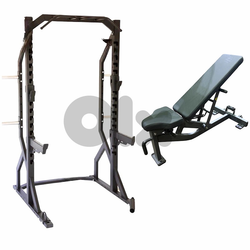 Imported Power Rack + Hammer Strength Bench