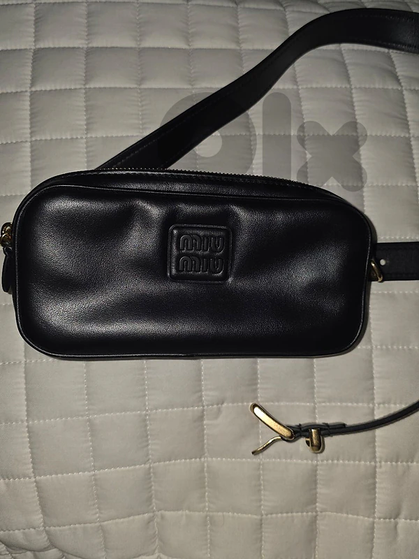 miu miu small belt bag made in italy real leather