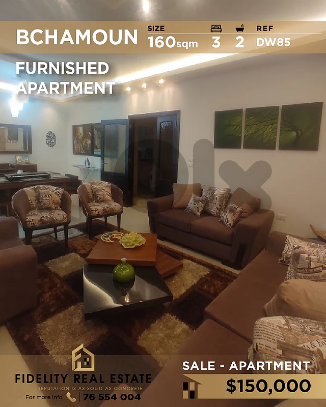 Apartment for sale in Bchamoun DW85 شقة للبيع في بشامون Apartment for sale in Bchamoun DW85 شقة للبيع في بشامون