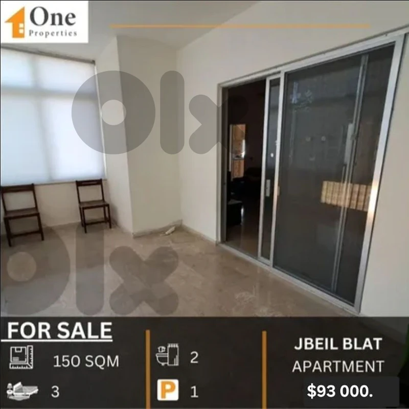 APARTMENT FOR SALE IN JBEIL BLAT