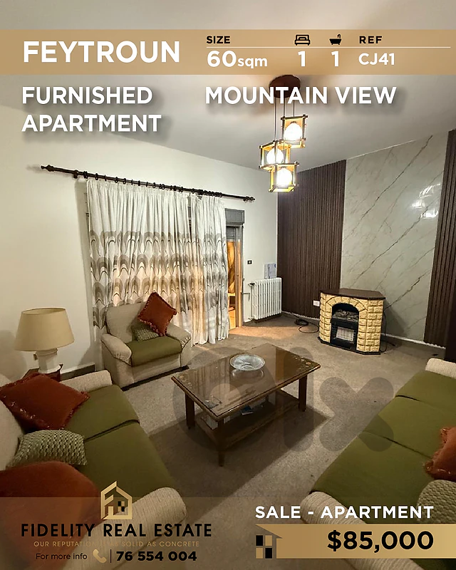 Apartment for sale in Feytroun CJ41 شقة للبيع في فيطرون Apartment for sale in Feytroun CJ41 شقة للبيع في فيطرون