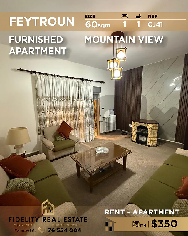 Apartment for rent in Feytroun CJ41 شقة للإيجار في فيطرون