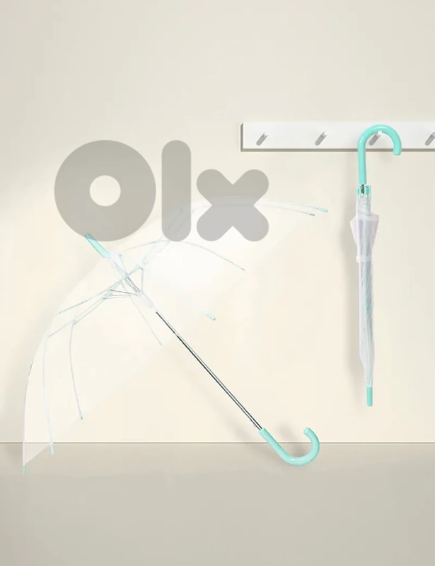 Clear Umbrella Auto Open With J Handle