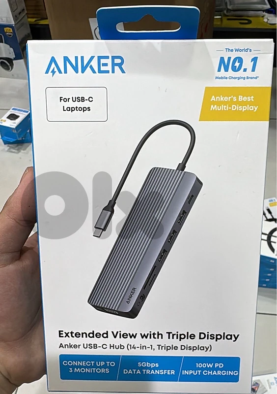 Anker Usb-c Hub 14 in 1 triple display A8389HA1