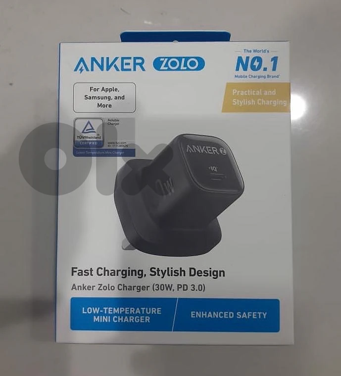 Anker Zolo Charger (30w,pd3.0) 3 pin black