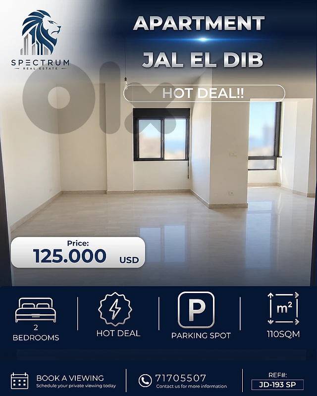 2 BEDS | JAL EL DIB PRIME | OPEN VIEW | HOT DEAL!, (JD-193) SP 2 BEDS | JAL EL DIB PRIME | OPEN VIEW | HOT DEAL!, (JD-193) SP