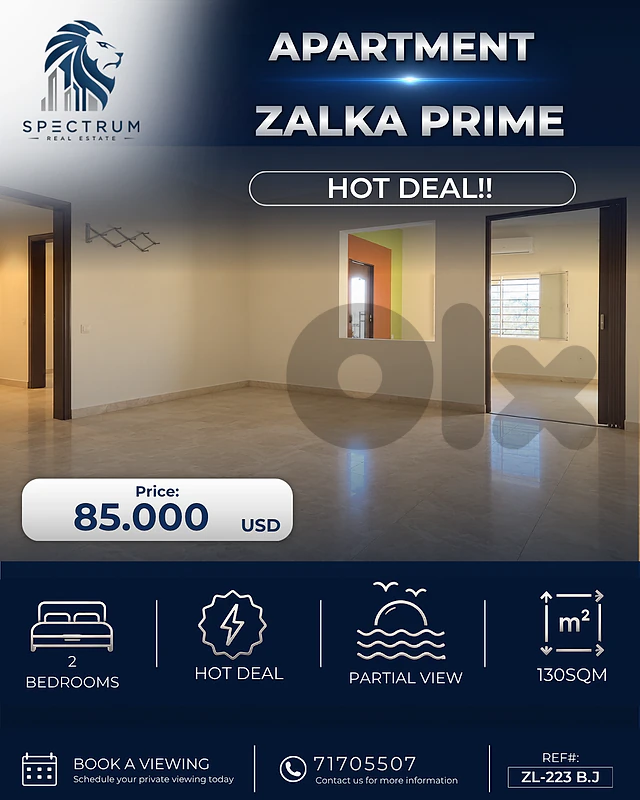 2 BEDS | ZALKA PRIME | BALCONY | PARTIAL VIEW, (ZL-223) B.J