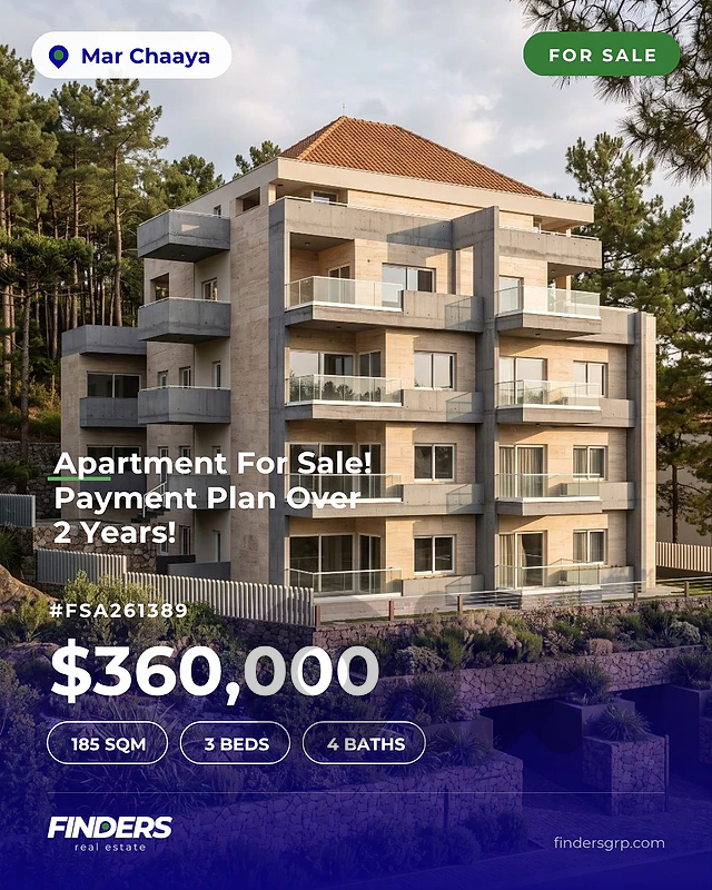 Apartment for sale in Mar Chaaya! شقة للبيع في "مارشيه"!