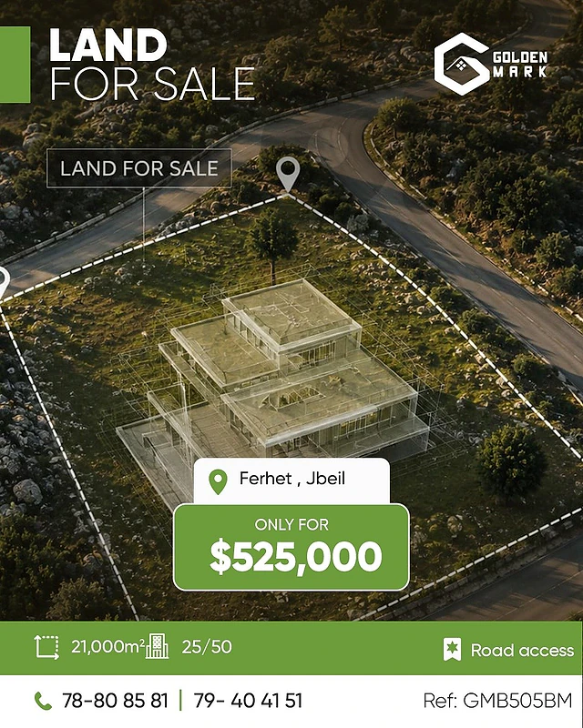 GMB505BM - Land For Sale In Ferhet  - أرض للبيع في فرحت