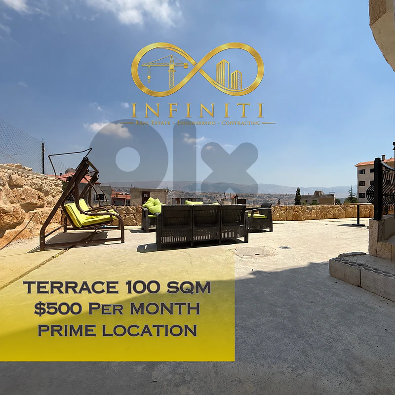 Apartment 3BR for Rent in Chanay, Aley | Terrace | $500 Apartment 3BR for Rent in Chanay, Aley | Terrace | $500