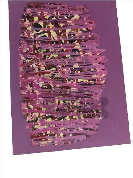 Purple wonder, small abstract oil painting (60×80cm)