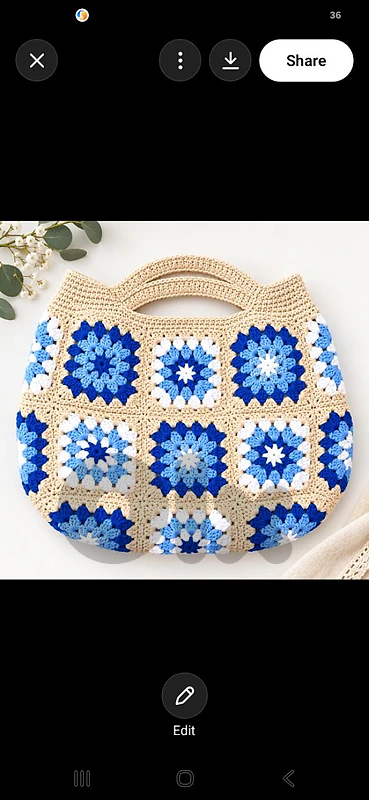crochet tote bag