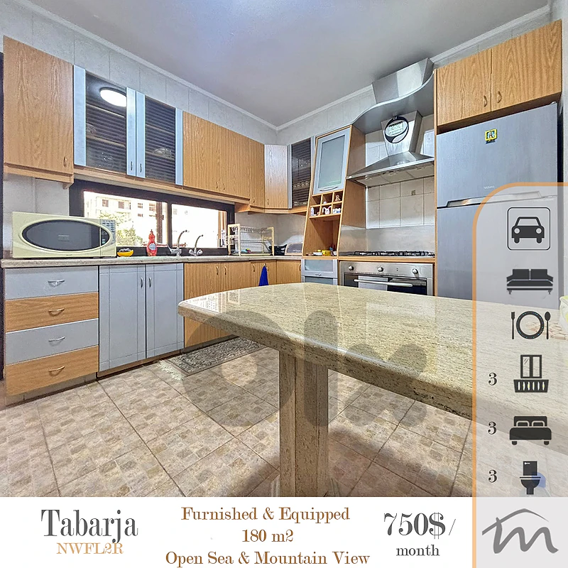 Tabarja | Furnished 3 Bedroom Apt | Prime Neighborhood | Open Sea View