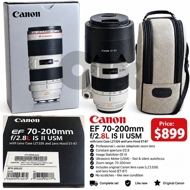 Canon EF 70–200mm f/2.8L IS II USM ..SERIOUS BUYERS