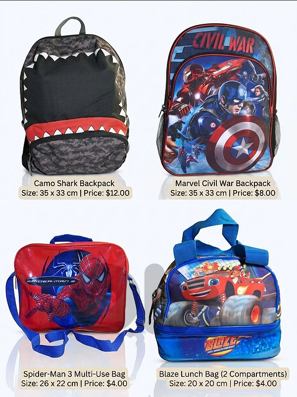 2 backpacks original, 2 bags multi-use