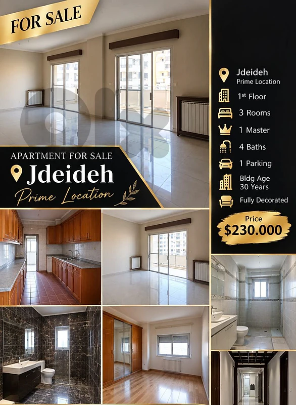 Prime Location apartment For Sale in Jdaide