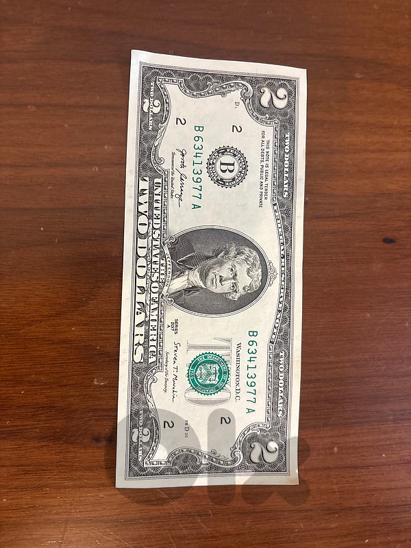2 dollar bill