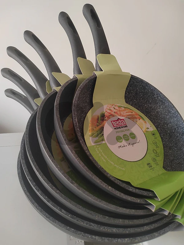 Frying Pan 6 sizes stone coated, مقالي مطلي عدد ٦