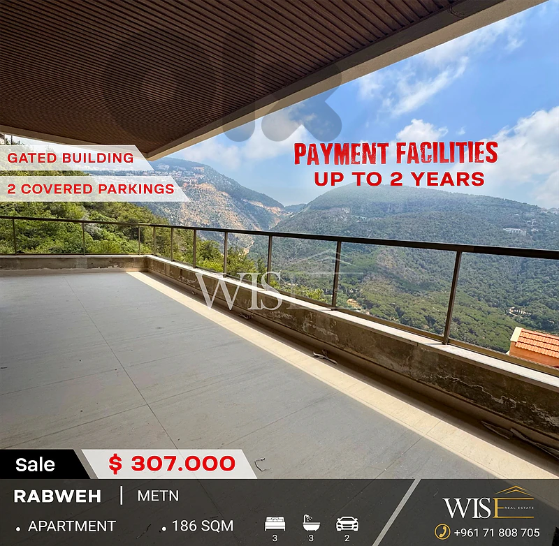 🏠 186 SQM Brand-New Apartment for SALE in Rabweh!
