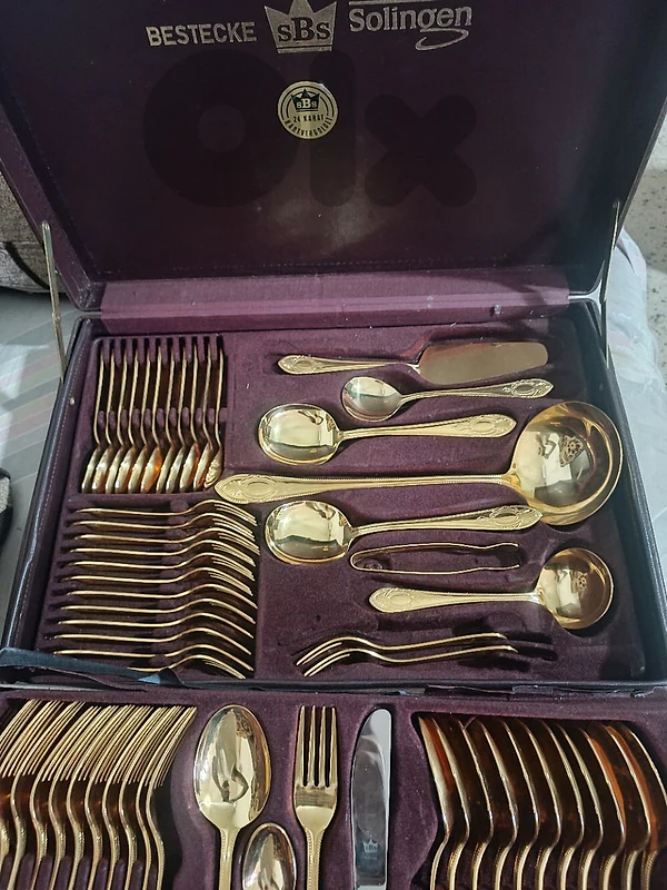 Bestecke SBS Solingen 23/24-karat gold-plated flatware set