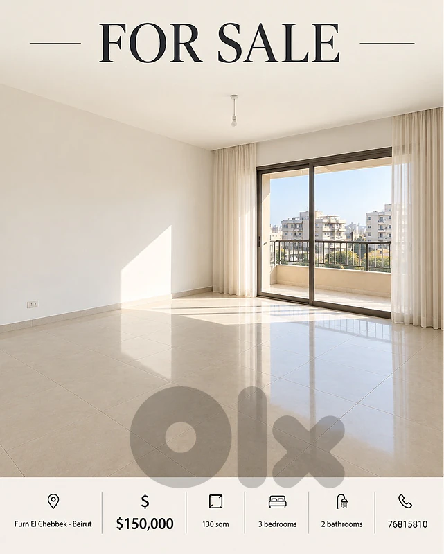 Apartment for Sale in Furn El Chebbek | 130 sqm | $155,500 Apartment for Sale in Furn El Chebbek | 130 sqm | $155,500