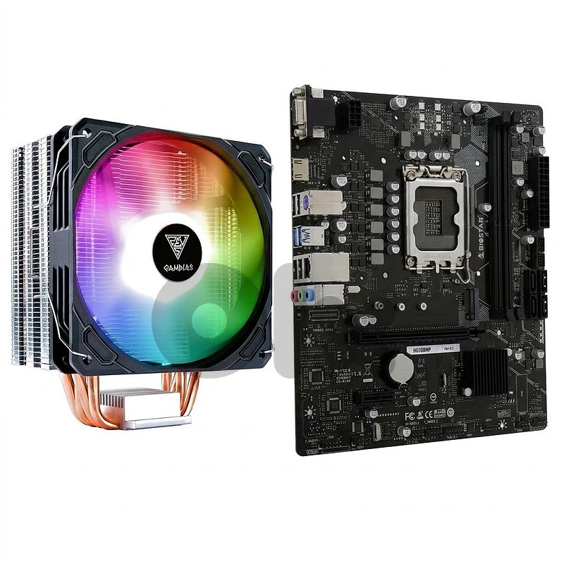Biostar H610 motherboard with Gamdias air cooler