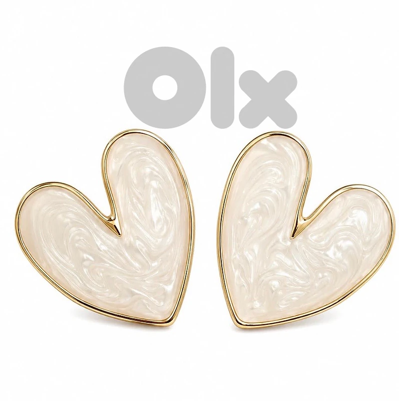 off-white heart earrings