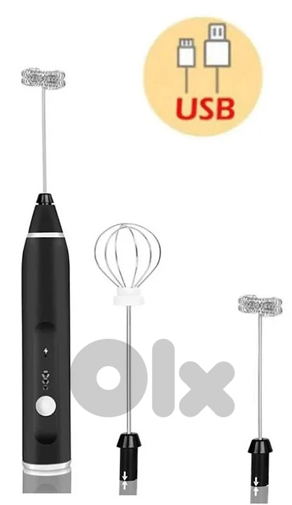 3-Speed Electric Milk Frother & Coffee Foam Maker USB Rechargeable