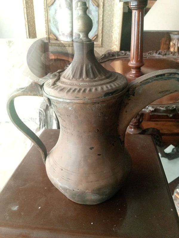 مصب قهوة عربي قديم انتيك نحاس احمر