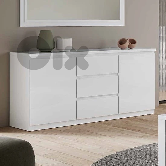Chest of Drawers with 3 Drawers and 2 Doors - Storage