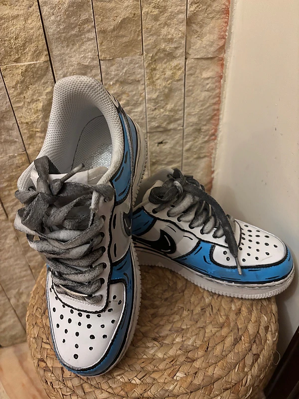 Nike Air Force 1 Custom Blue/White – Size EU 36