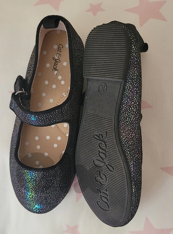 cat & jack glitter black  ballerine